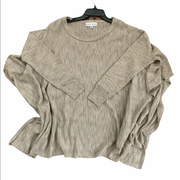 Knox Rose Tops - Knox Rose S/M Cream/Tan Popover